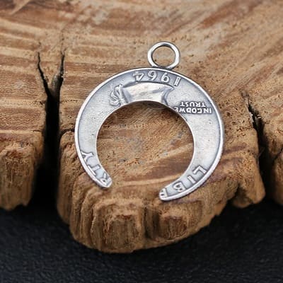 Vintage Crescent Moon Pendant