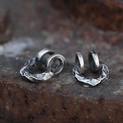 Hammered Textured Clip-On Earrings