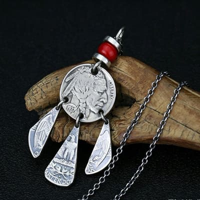 Native American Dreamcatcher Pendant